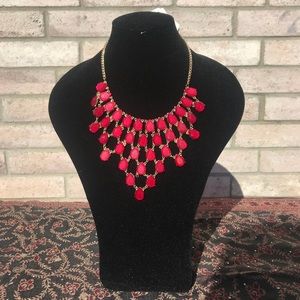Classy Red Necklace/Earring Set